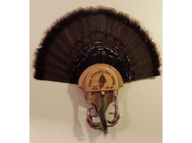 A customer sent us a photo of the completed Turkey Fan that we engraved.