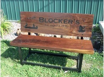 The Blockers-Walnut Bench