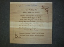 Wedding Vow Panel for Hope Chest