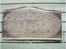 Walnut Live Edge Wedding Sign Book